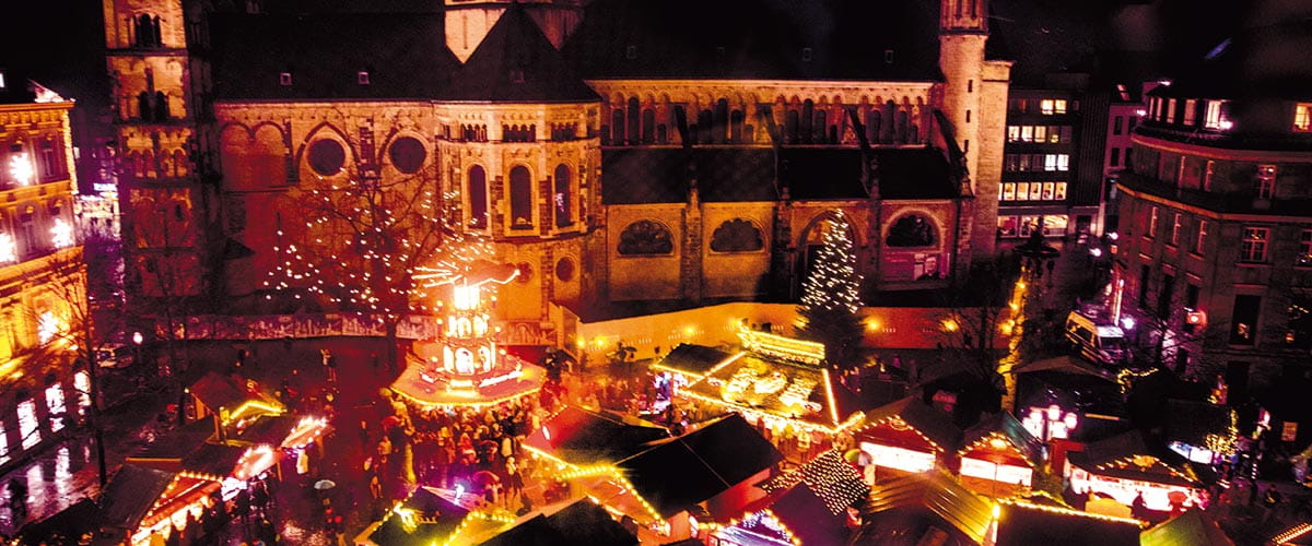 A view over Bonn's Christmas Market, Germany